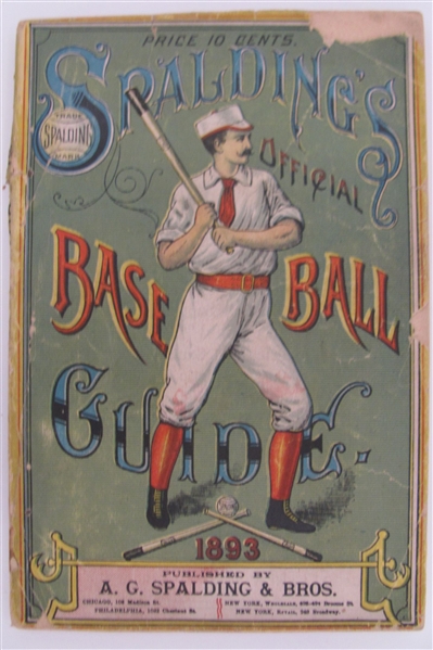 1893 Spaldings Official Baseball Guide