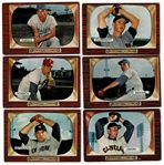 Lot of 105 1955 Bowman Baseball Cards #9-291