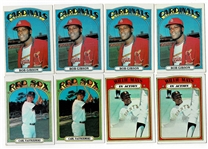 Lot of 1342 1972 Topps Baseball Cards including hi numbers