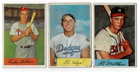 Lot of 57 1954 Bowman Baseball Cards #2-215