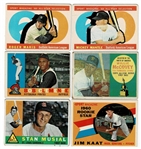 Lot of 480 1960 Topps Baseball Cards #3-493