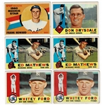 Lot of 480 1960 Topps Baseball Cards #3-493
