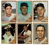Lot of 553 1962 Topps Baseball Cards #1-521