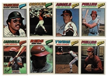 1977 Topps Cloth Sticker Baseball Set Near Mint with Both Puzzles and wrapper.