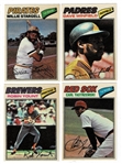 1977 Topps Cloth Sticker Baseball Set Near Mint with Both Puzzles and wrapper.
