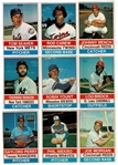 1976 Hostess Complete Set of 150 hand cut baseball cards with #114 George Brett PSA 6 (EX-MT) and #79 Nolan Ryan PSA 4 (VG-EX)