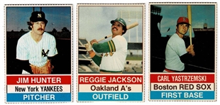 1976 Hostess Complete Set of 150 hand cut baseball cards with #114 George Brett PSA 6 (EX-MT) and #79 Nolan Ryan PSA 4 (VG-EX)