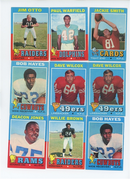 Lot of two 1969 Topps Mini Card Album stickers Joe Namath and John Unitas (separated)