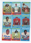 Lot of two 1969 Topps Mini Card Album stickers Joe Namath and John Unitas (separated)