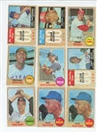 Lot of 375 Assorted 1968 Topps baseball Cards W/ HOF