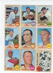 Lot of 375 Assorted 1968 Topps baseball Cards W/ HOF