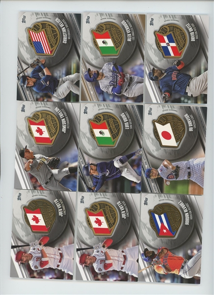 Lot of 9 2020 Topps Series One Global Game Medallion Cards