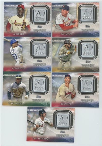 Lot of 7 2021 Topps Series Two 70th Anniversary Patch Cards