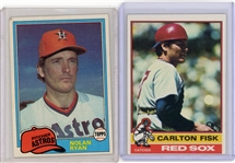 1970s Baseball Star Lot Dave Winfield, Carlton Fisk, 
