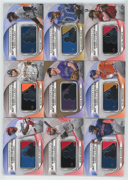 Lot of 9 2022 Topps Silhouetted Batter Logo Cards