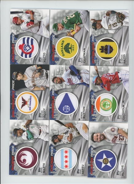 Lot of 15 2022 Topps City Flag Patch Cards