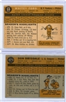 1960 Topps Lot Whitey Ford, Don Drysdale