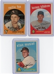 1959 Topps 3 Card Lot - Harmon Killebrew, Nellie Fox Stan Musial 