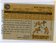 1960 Topps Jim Kaat Rookie #136 VG-EX