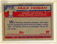 1985 Topps World Wrestling Federation WWF Hulk Hogan #1 Yellow VG-EX
