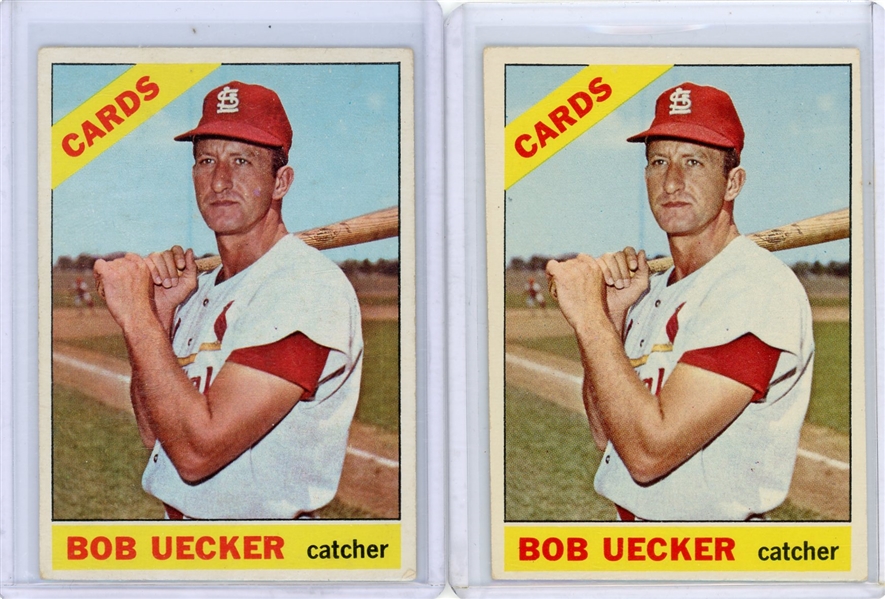 Lot of 2 1966 Topps Bob Uecker #91