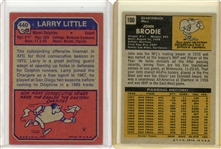 1971 Topps John Brodie #100 & 1973 Topps Larry Little #440