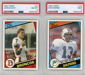 1984 Topps Football Complete set with John Elway PSA 8 and Dan Marino PSA 9