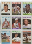 1964 Topps Complete Set Featuring Hank Aaron, Willie Stargell, Willie McCovey, Bob Clemente, Bob Gibson, Mickey Mantle, Willie Mays, Hank Aaron, and many more.  All high numbers included and in...