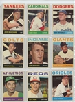 1964 Topps Complete Set Featuring Hank Aaron, Willie Stargell, Willie McCovey, Bob Clemente, Bob Gibson, Mickey Mantle, Willie Mays, Hank Aaron, and many more.  All high numbers included and in...