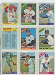 1966 Topps Complete Set Featuring Hank Aaron, Willie Stargell, Willie McCovey, Bob Clemente, Bob Gibson, Mickey Mantle, Willie Mays, Hank Aaron, and many more.  All high numbers included and in...