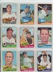 1965 Topps Complete Set Featuring Hank Aaron, Willie Stargell, Willie McCovey, Bob Clemente, Bob Gibson, Mickey Mantle, Willie Mays, Hank Aaron, Pete Rose, Steve Carlton RC and many more.  All high...