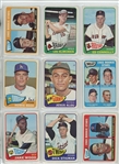 1965 Topps Complete Set Featuring Hank Aaron, Willie Stargell, Willie McCovey, Bob Clemente, Bob Gibson, Mickey Mantle, Willie Mays, Hank Aaron, Pete Rose, Steve Carlton RC and many more.  All high...