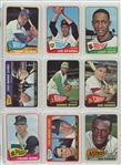 1965 Topps Complete Set Featuring Hank Aaron, Willie Stargell, Willie McCovey, Bob Clemente, Bob Gibson, Mickey Mantle, Willie Mays, Hank Aaron, Pete Rose, Steve Carlton RC and many more.  All high...