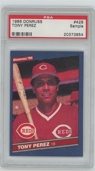 1986 Donruss Tony Perez PSA SAMPLE