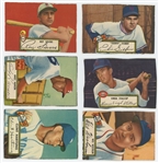1952 Topps 18-card trimmed lot