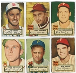 1952 Topps 18-card trimmed lot