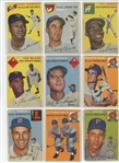 1954 Topps Baseball Starter set 27/250 w/ HOF Hoyt Wilhelm and the Ed and John O'Brien #139 card (LOW GRADE)