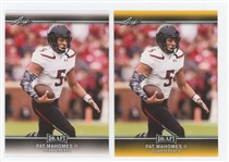 2017 Leaf Patrick Mahomes Rookie 2-card lot (one gold, one silver) NM-MT
