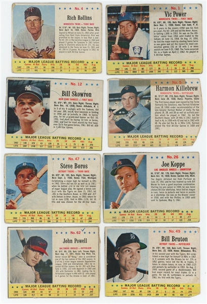 1963 Post 24-card lot (23 different) including HOF Harmon Killebrew (LOW GRADE)