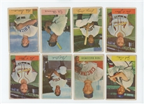 1954 Bowman 45-card lot (42 different) including HOF Larry Doby (LOW GRADE)