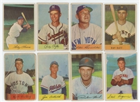 1954 Bowman 45-card lot (42 different) including HOF Larry Doby (LOW GRADE)