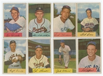 1954 Bowman 45-card lot (42 different) including HOF Larry Doby (LOW GRADE)