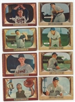 1955 Bowman 46-card lot (43 different) including Tommy Byrne high number #300 (LOW GRADE)