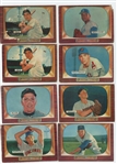 1955 Bowman 46-card lot (43 different) including Tommy Byrne high number #300 (LOW GRADE)