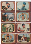 1955 Bowman 46-card lot (43 different) including Tommy Byrne high number #300 (LOW GRADE)