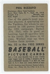 1952 Bowman Phil Rizzuto #52 VG