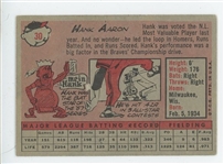 1958 Topps Hank Aaron #30 FAIR