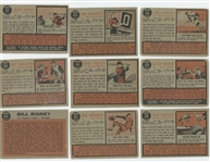 1962 Topps High Number lot of 32 cards (30 different) including Rookie Parade #595 LOW GRADE