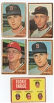 1962 Topps High Number lot of 32 cards (30 different) including Rookie Parade #595 LOW GRADE