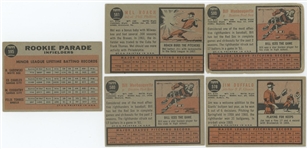 1962 Topps High Number lot of 32 cards (30 different) including Rookie Parade #595 LOW GRADE
